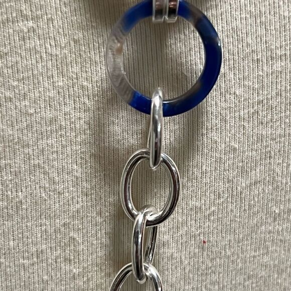 NWT Dillardās Blue and SilverāChain Necklace #JW7 - Picture 5 of 9